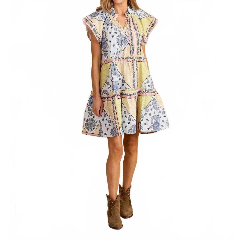 NEW DOUBLE A dayna mini dress in apple bandana